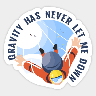 Skydiving, skydiver parachute, parachuting Sticker